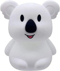 Animal-Shaped Night Light, Rechargeable LED Soft Silicone (BPA Free) Bedside Lamp for Children/Adults, Adjustable Brightness and 9 Colors by Touch Control & Remote Control (Big Koala)
