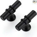 25 Pack Matte Black Cabinet Knobs - Kitchen Cabinet Knobs Cabinet Pulls for Kitchen Cabinet Drawer Stainless Steel Dresser Knobs for Cabinet Hardware 2in Length Single Hole