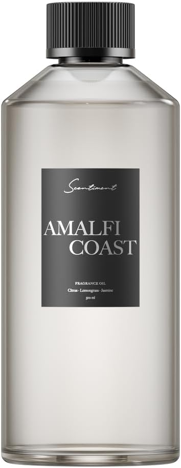 Scentiment Diffuser Oil - Amalfi Coast | Aromatherapy Fragrance | Inspired by Luxury Five Star Hotels | Notes of Bergamot, Lemongrass, Jasmine, Lily, Magnolia & Koa Wood (500 mL)