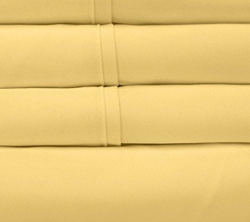 Twin Size Bed Sheets - 4 Piece 1500 Supreme Collection Fine Brushed Microfiber Deep Pocket Twin Sheet Set Bedding - 1 EXTRA PILLOW CASES, GREAT VALUE, Twin, Yellow