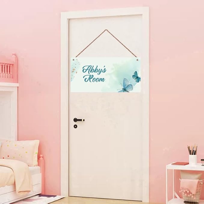 Personalized Signs Flowers Sign Bird Wall Art Decoration Exquisite Decorative Signs Custom Name for Kids Room Wall Art Decor Nursery Decor For Boys Bedroom Girls Room
