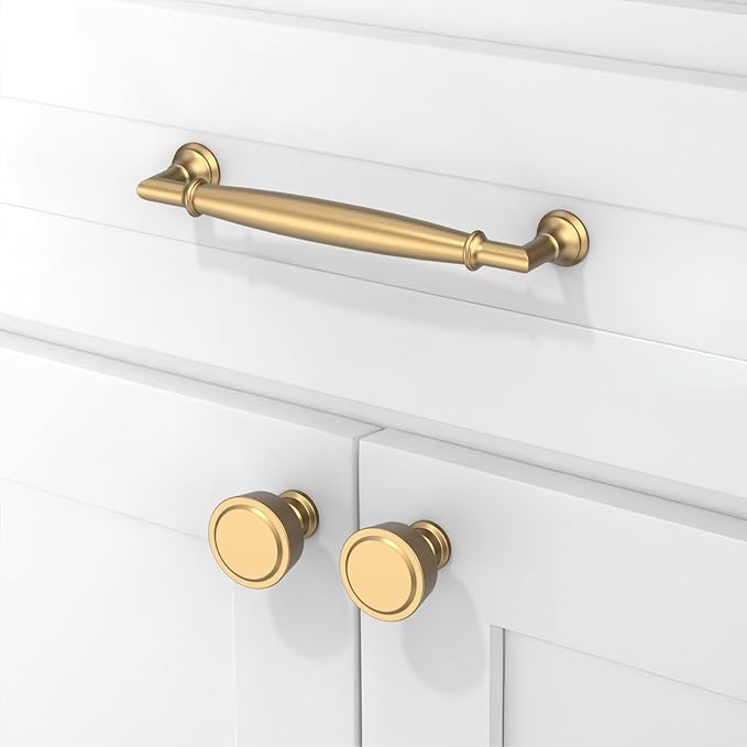 10 Pack Champagne Bronze Cabinet Knobs Single Hole Cabinet Pulls Round Kitchen Cabinet Knobs