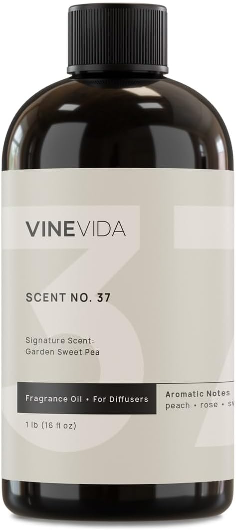 VINEVIDA [16 Fl Oz] Garden Sweet Pea Fragrance Oil for Cold Air Diffusers, Essential Oils for Diffuser Oil Refill & Air Freshener Room Spray
