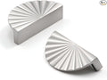 5 Pack Brushed Nickel Cabinet Pulls 2.5" Hole Center Cup Flat Silver Drawer Pulls Kitchen Cupboard Bathroom Dresser Cabinet Hardware Handles Zinc Alloy