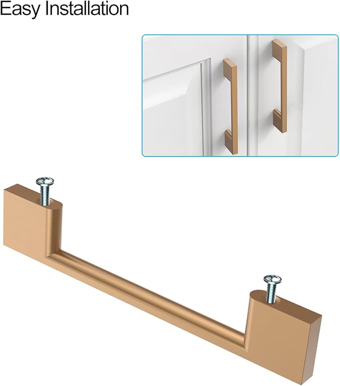 10 Pack Bronze Cabinet Pulls, 8.8 Inch Handles, Champagne Dresser, Kitchen Pulls