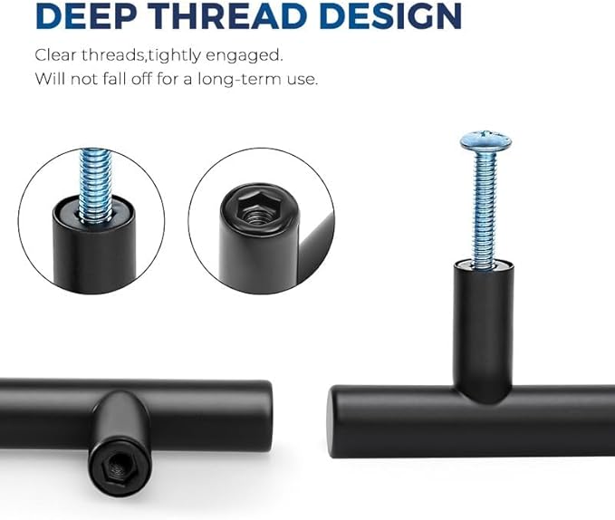 JOY DECOR 15 Pack Cabinet Knobs, Black Cabinet Handles, 2in Kitchen Cabient Knobs, Single Hole Drawer Knobs for Dresser Drawers