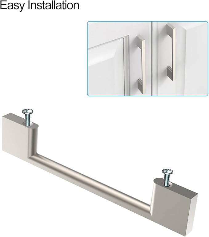 10 Pack Brushed Satin Nickel Cabinet Pulls 5 Inch Cabinets Handles Kitchen Cabinet Hardware Handle for Nickel Dresser Pulls