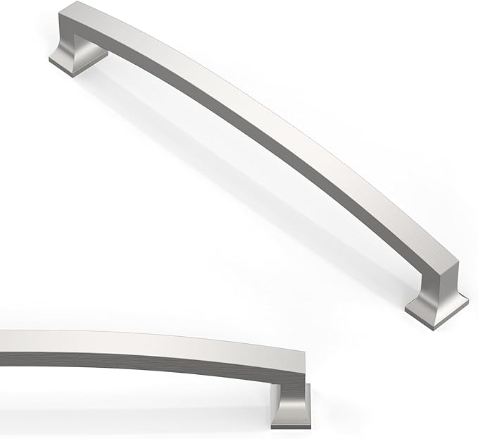 10 Pack Brushed Satin Nickel Cabinet Pulls 7.5 Inch(192mm) Kitchen Cabinet Handles Solid Zinc Alloy Cabinet Hardware Drawer Pulls