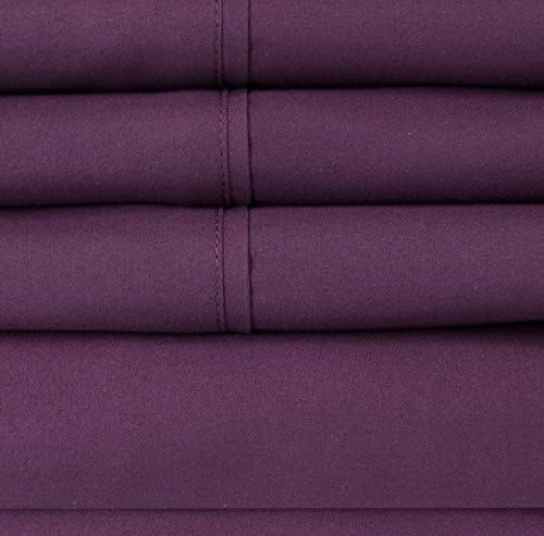 Twin Size Bed Sheets - 4 Piece 1500 Supreme Collection Fine Brushed Microfiber Deep Pocket Twin Sheet Set Bedding - 1 EXTRA PILLOW CASES, GREAT VALUE, Twin, Purple