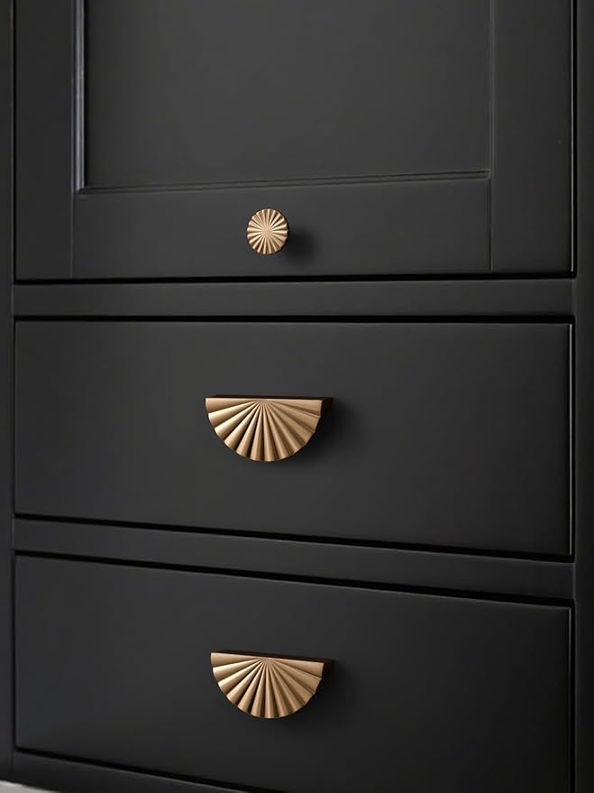 10 Pack Champagne Bronze Cabinet Pulls 3" Hole Center Cup Flat Drawer Pulls Kitchen Cupboard Bathroom Dresser Cabinet Hardware Handles Zinc Alloy