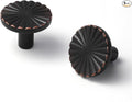 5 Pack Oil Rubbed Bronze Cabinet Knobs Flat Drawer Pulls Kitchen Cupboard Bathroom Dresser Cabinet Hardware Handles Zinc Alloy