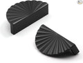 5 Pack Black Cabinet Pulls 3" Hole Center Cup Flat Matte Black Drawer Pulls Kitchen Cupboard Bathroom Dresser Cabinet Hardware Handles Zinc Alloy
