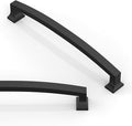 10 Pack Matte Black Cabinet Pulls 6.3 Inch(160mm) Kitchen Cabinet Handles Solid Zinc Alloy Cabinet Hardware Drawer Pulls