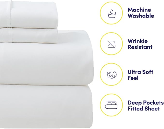 7 Piece Comforter Set Bag Solid Color All Season Soft Down Alternative Blanket & Luxurious Microfiber Bed Sheets, King, Checkered Box