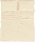 Mejoroom Queen Size Sheet Set - Hotel Luxury 1800 Bedding Sheets & Pillowcases - Deep Pocket Fitted Sheet, Soft, Breathable, Wrinkle & Fade Resistant - 4 Piece (Queen, Taupe)