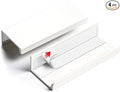 5 Pack 3 inch self Adhesive Cabinet pulls Adhesive Cabinet Handles Finger pulls Drawer pulls Warm White Stick on Handles Finger pulls for cabinets Concealed Edge Seam Flat Pull