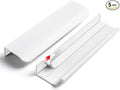 5 Pack 6 inch self Adhesive Cabinet Handles Adhesive Cabinet pulls Drawer Edge pulls Bright White Stick on Handles for Cabinet Finger pulls for Concealed Drawer Seam Flat