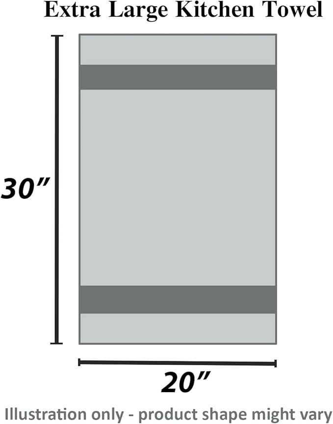 Urban Villa KitchenTowels 100% Cotton Pack of 6 Highly Absorbent Quick Drying Super Soft Premium Dish Towels for Kitchen with Hanging Loop Hand & Tea Towels - 20x30 Inch (Multi Color Striped)