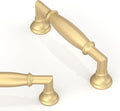 10 Pack Brushed Gold Cabinet Pulls 3 Inch(76mm) Kitchen Cabinet Handles Solid Zinc Alloy Cabinet Hardware Drawer Pulls