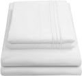 Queen Size Bed Sheets - Breathable Luxury Sheets with Full Elastic & Secure Corner Straps Built In - 1800 Supreme Collection Extra Soft Deep Pocket Bedding Set, Sheet Set, Queen, White