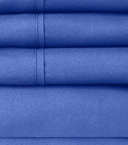Full Size Bed Sheets - 6 Piece 1500 Supreme Collection Fine Brushed Microfiber Deep Pocket Full Sheet Set Bedding - 2 Extra Pillow Cases, Great Value, Full, Royal Blue