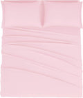 Mejoroom Full Size Sheet Set - Soft Microfiber Bed Sheets - Deep Pocket Fitted Sheet, Breathable, Wrinkle & Fade Resistant - 4 Piece (Full, Blush Pink)