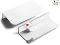 5 Pack 3 inch self Adhesive Cabinet pulls Adhesive Cabinet Handles Drawer Edge pulls Bright White Stick on Handles for Cabinet Finger pulls for cabinets Concealed Seam Flat Drawer Handles