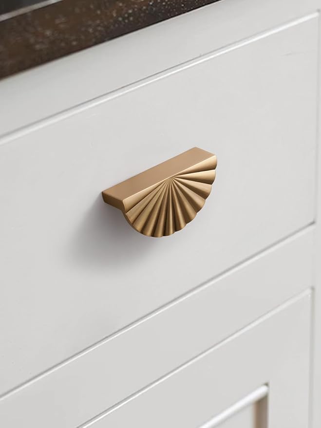 10 Pack Champagne Bronze Cabinet Pulls 3" Hole Center Cup Flat Drawer Pulls Kitchen Cupboard Bathroom Dresser Cabinet Hardware Handles Zinc Alloy