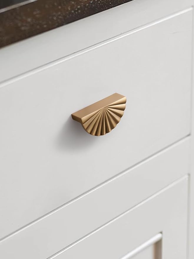 10 Pack Champagne Bronze Cabinet Pulls 2.5" Hole Center Cup Flat Drawer Pulls Kitchen Cupboard Bathroom Dresser Cabinet Hardware Handles Zinc Alloy