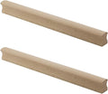 2Pcs Unfinished Beech Wood Solid Furniture Pulls,Unpainted Paintable Wooden Cupboard Closet Drawer Handle Pull,Length 11.81",Hole Dis.8.82"