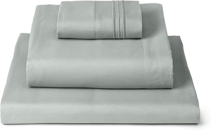Mellanni Extra Deep Twin XL Sheets - 3 PC Iconic Collection Bedding - Hotel Luxury, Ultra Soft, Cooling Bed Sheets - Wrinkle, Fade, Stain Resistant (Twin Extra Long, Spa Mint)