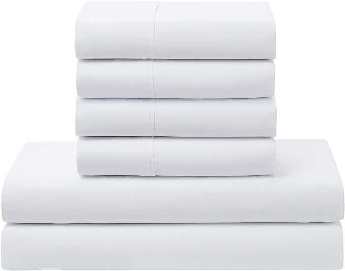 7 Piece Comforter Set Bag Solid Color All Season Soft Down Alternative Blanket & Luxurious Microfiber Bed Sheets, Full, Buffalo Plaid Black/White