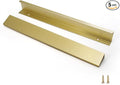 3 Pack 10" (250mm) Overall Length Overall Length Edge Finger Pull, Brushed Brass Aluminium Hidden Furniture Wardrobe Cabinet Drawer Pull Long Concealed Furniture Closet Door Handle, 3699S