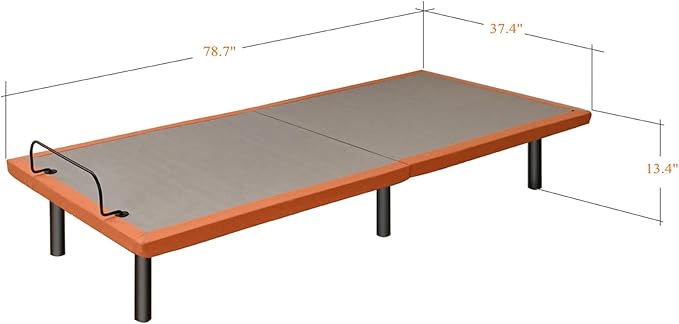 ESHINE Adjustable Bed Frame - Electric Bed Base with Massage, Wireless Remote, Ergonomic Foot&Head Incline, Zero Gravity, Dual USB Ports, Under Bed Light, Twin XL, 3000 Series