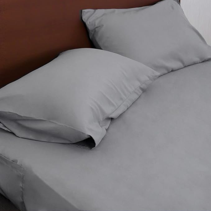 Extra Deep Pocket Full Sheet Set for Air Mattress - Deep Pocket Sheets Full Bed Sheets Set - Sheets with Pockets on Side - Easily Fits Extra Deep 16 in to 24 in Pillow Top Air Mattress (Grey)