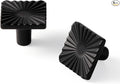 5 Pack Black Cabinet Knobs Square Drawer Pulls Bathroom Dresser Handles Hardware Zinc Alloy