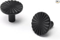 10 Pack Black Cabinet Knobs Matte Black Flat Drawer Pulls Kitchen Cupboard Bathroom Dresser Cabinet Hardware Handles Zinc Alloy