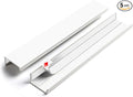 5 Pack 8 inch self Adhesive Cabinet pulls Adhesive Cabinet Handles Drawer pulls Warm White Stick on Finger pulls Concealed Finger pulls for cabinets Seam Handles Edge Flat