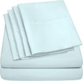Sweet Home Collection 6 Piece 1500 Supreme Collection Brushed Microfiber Deep Pocket Sheet Set-2 Extra Pillow Cases, Great Value, Rv Short Queen, Aqua
