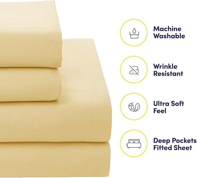 Sweet Home Collection 7 Piece Comforter Set Bag Solid Color All Season Soft Down Alternative Blanket & Luxurious Microfiber Bed Sheets, Sorento, Queen