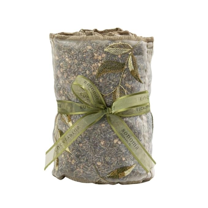 Sonoma Lavender, Dried Eucalyptus and Lavender Sachets by The Yard for Drawers and Closets, Natural Air Freshener for Home, Car, Bag, Room, and Closet