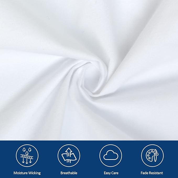 Moonsea Queen Sheet Sets Air Mattress Sheets - 3 Pieces Extra Deep Pocket Queen Sheets Sets 16 to 24 inch - Sheets with Pockets on Side - Easily Fits Extra Deep Pillow Top Air Mattress (White)