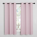 NICETOWN Blackout Curtain Panels for Girls Room, Nursery Essential Thermal Insulated Solid Grommet Top Blackout Drapes (Baby Pink=Lavender Pink, 1 Pair, 34 x 63 Inch)