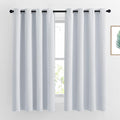 NICETOWN Greyish White Room Darkening Curtain Panels - Window Treatment Thermal Insulated Grommet Room Darkening Curtains/Drapes for Bedroom (2 Panels, 52 by 63, Greyish White)
