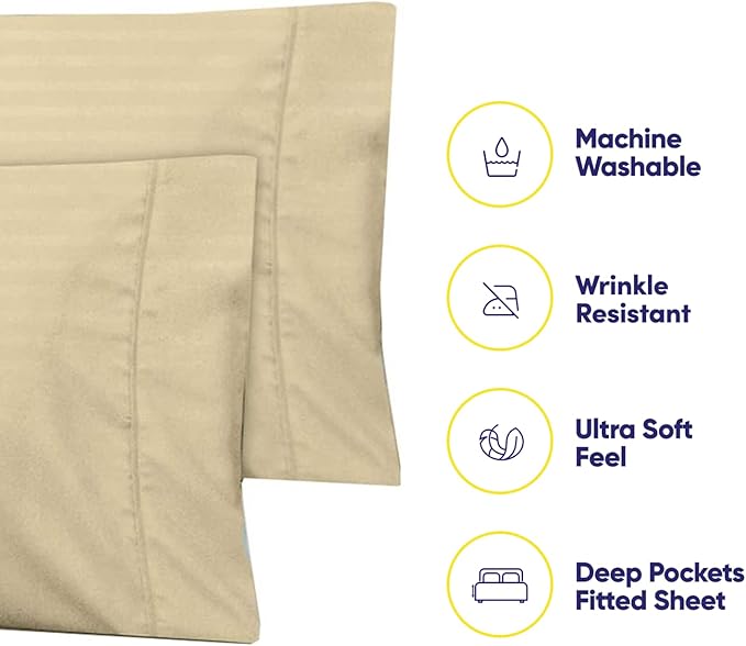 Full Size Bed Sheets - 6 Piece 1500 Supreme Collection Fine Brushed Microfiber Deep Pocket Full Sheet Set Bedding - 2 Extra Pillow Cases, Great Value, Full, Dobby Sage