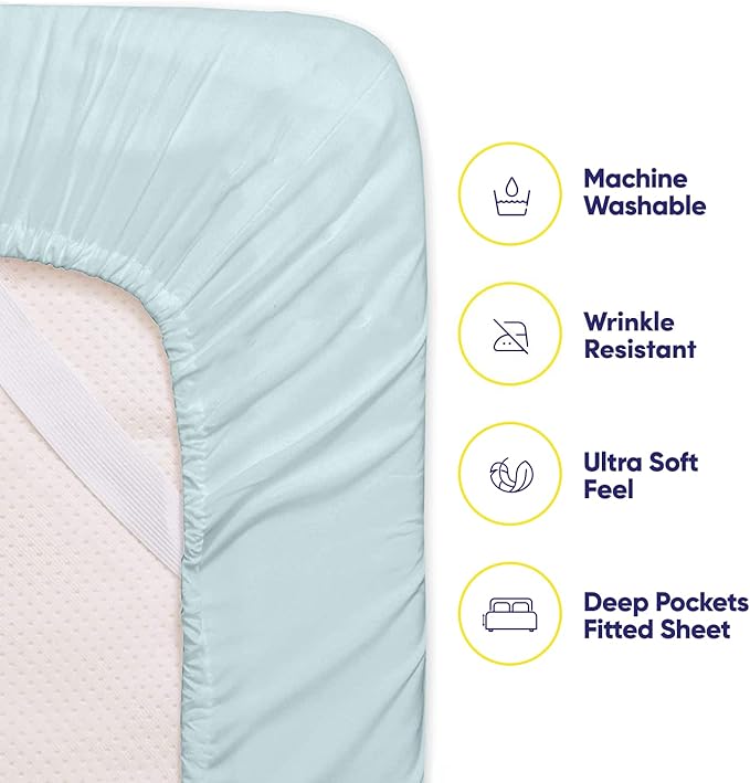 Cal King Size Bed Sheets - 6 Piece 1500 Supreme Collection Fine Brushed Microfiber Deep Pocket California King Sheet Set Bedding - 2 Extra Pillow Cases, Great Value, California King, Aqua