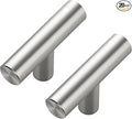 20 Pack Brushed Nickel Cabinet Knobs - Kitchen Cabinet Knobs Silver Cabinet Pulls for Kitchen Cabinet Drawer Stainless Steel Dresser Knobs for Cabinet Hardware 2in Length Single Hole T Bar