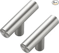 5 Pack Brushed Nickel Cabinet Knobs - Kitchen Cabinet Knobs Silver Cabinet Pulls for Kitchen Cabinet Drawer Stainless Steel Dresser Knobs for Cabinet Hardware 2in Length Single Hole T Bar