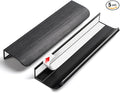 5 Pack 6 inch Self Adhesive Cabinet Pulls - Black Stick On Handles for Cabinets