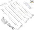 ASOKO Dimmable Under Cabinet Lighting for Kitchen - 6 Pcs 12 inches Linkable Counter Light Bars, Led Closet Light Daylight White 4500K,DC24V 1360Lumens,20W Led Shelf Lighting (ETL Plug)